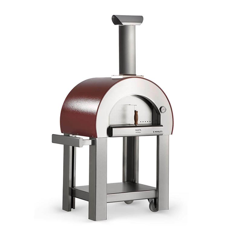 Forno a legna per pizza 5 minuti Alfa forni con base - Centro Camini
