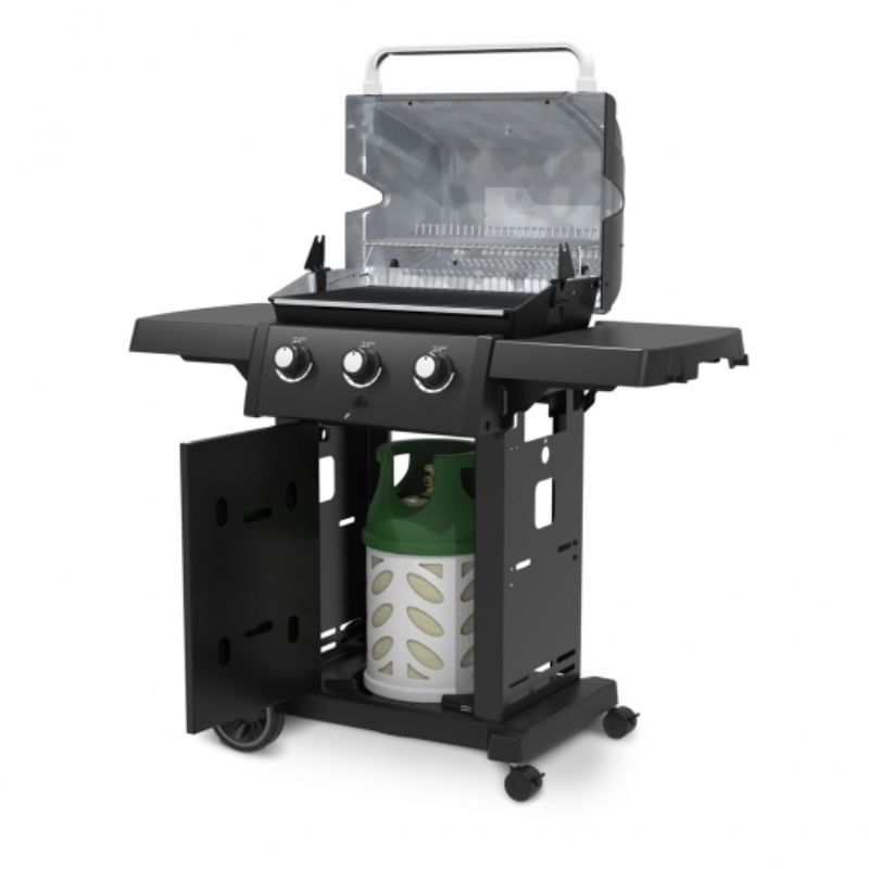 Barbecue a gas Broil King Royal 320 Shadow 3 bruciatori aperto