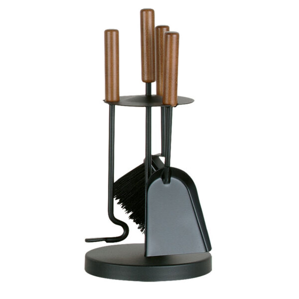 Porta-attrezzi, 3 accessori con manici in legno, Serie Nero Comex Production