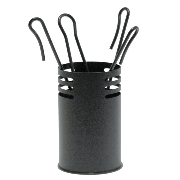 Porta-attrezzi tondo con 4 accessori Serie Nero Comex Production
