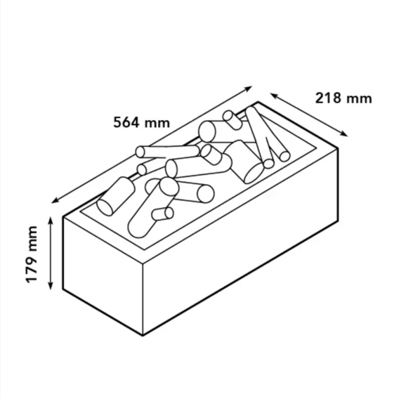 dimensioni Braciere MF600 british fires