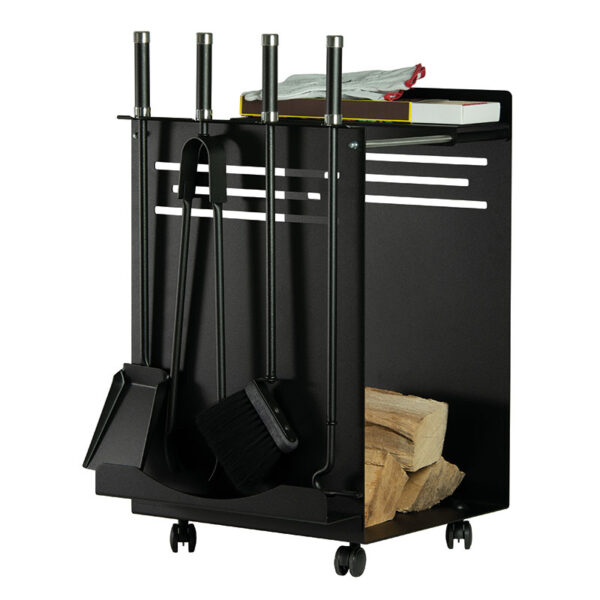 portalegna con 4 accessori Serie Nero Comex Production