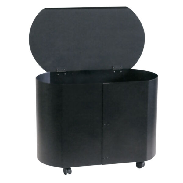portapellet con coperchio in acciaio Serie Nero Comex