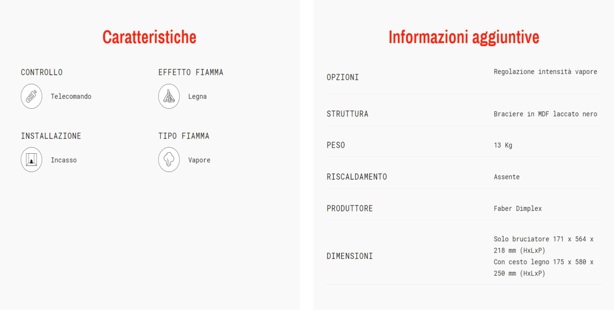 scheda Braciere MF600 british fires