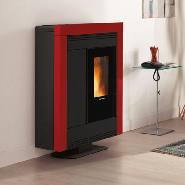 Stufa a pellet canalizzata, slim Souvenir Steel evo La Nordica