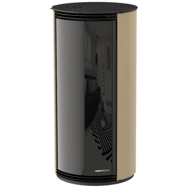 Stufa a pellet Globe Glass Air Moretti champagne