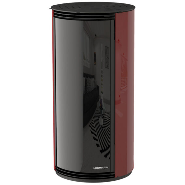 Stufa a pellet Globe Glass Air Moretti rossa