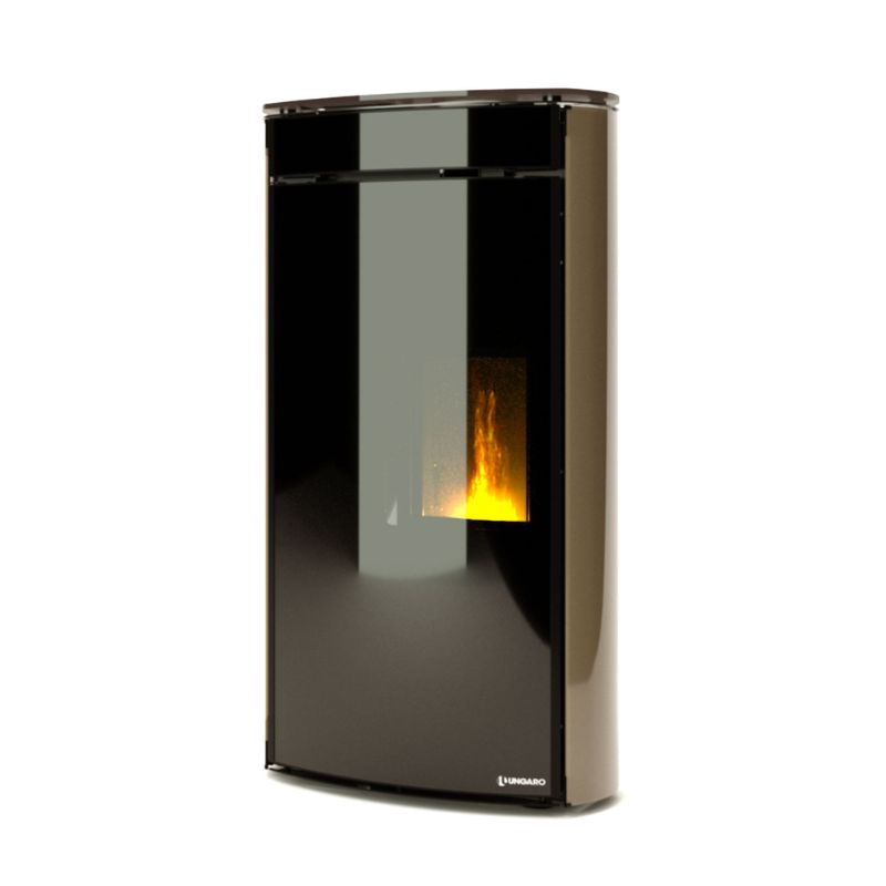 Stufa a pellet canalizzabile Fagiolo Plus Glass Ungaro