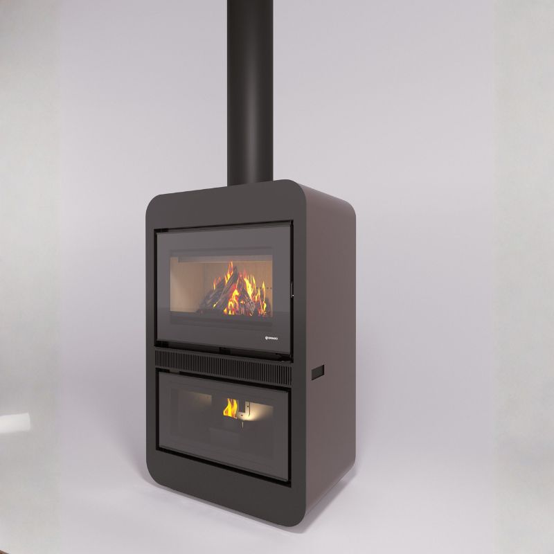 Stufa bicombustibile Combo Air Caldo Ungaro